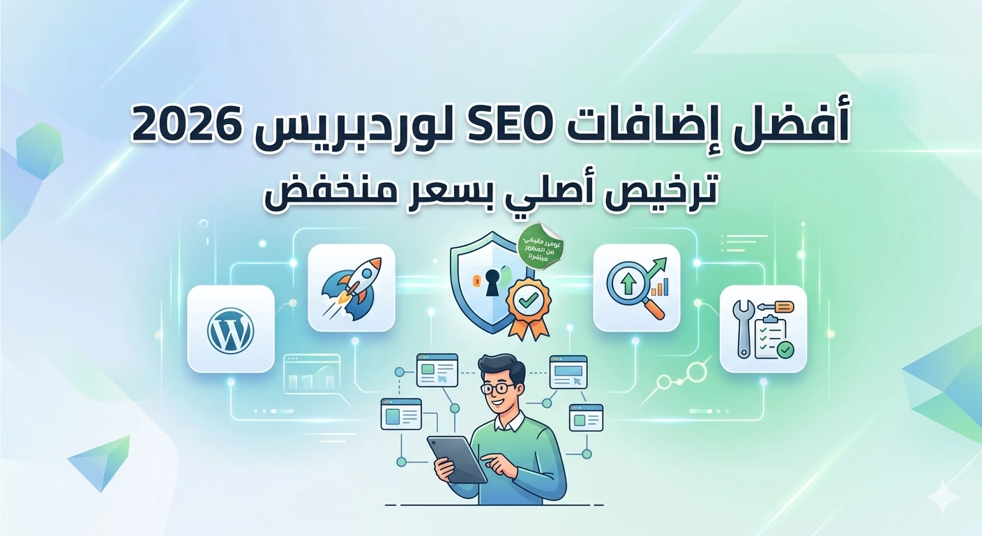أفضل إضافات SEO لووردبريس 2026 - مقارنة شاملة لإضافات سيو ووردبريس مع تراخيص أصلية بسعر مخفض